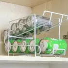 Can Dispenser-Capacity 11 Soft Drink Holder -White Color-Fit In Pantry Or Fridge