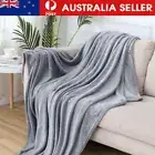 Warm Faux Fur Throw Fleece Blanket Sofa Bed Blanket Soft Luxury Large Blanket