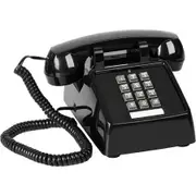 Classic Vintage Cord Phones for Landline Old Telephone with Mechanical Ringer Volume Control Retro Analog Desk Phone for Home House School,Black