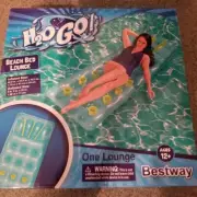 Bestway H2O Go Beach Bed Lounge Green Swimming Pool Float 68.8" x 24.8" NEW
