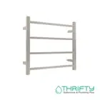 Linsol Spirit 4 Bar Heated Towel Rail Brushed Nickel