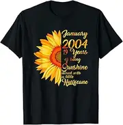 [X.Style] January Girl 2004 Tshirt 19 Years Old 19th Birthday ds1025 T-Shirt (2XL) Black