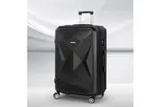 Wanderlite 28" 75cm Luggage Trolley Travel Suitcase Carry On Storage TSA Hardshell Black