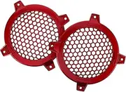 BESTYASH 2pcs Round Speaker Grills Cover - 4inch Mesh Speaker Grille Replacement Decorative Protection Mesh Protective Case For Car Accessories