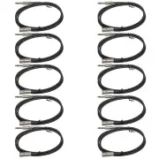 10 QTY LOT 6 FT foot XLR 3-Pin MALE to 1/4" MONO plug mic MICROPHONE Cable cord