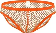 [Generic] Mens Sexy Underwear with Bulge Pouch Briefs Mesh See Through Bikini Breathable Underpants Athletic Supporter
