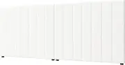 OIKITURE 2pcs Bed Headboards Artificial Lamb Down Fabric Covered, Beds Head Frame Double Queen King Size, Modern Design Easy Assemble, 268x8x112cm, White