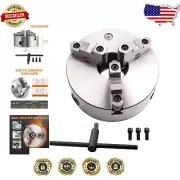 Durable 8" 3-Jaw Lathe Chuck with T-Key, Perfect for Drilling & Milling Machines