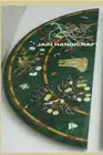 30" x 20" green Marble Side Corner console Coffee Table Top pietra dura inlay