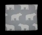 4-Pc Elements Polar Bear On Grey Flannel King Sheet Set NIP DISC