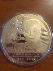 American Mint John F Kennedy 35th President Proof Commemorative Coin w/COA