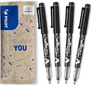 Pilot V-Sign Pen Liquid Ink Tip - Black (Pack of 4)