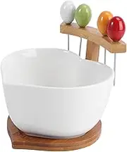 Ciieeo 1 Set Heart Shape Salad Bowl Elegant Design Fruit Bowl for Desserts Appetizers Present for Friends with Forks