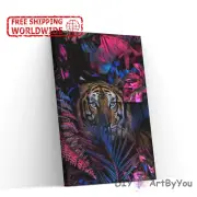 Paint By Numbers Kit Tiger Animal Wall Framed Canvas Oil Home Beginner Painting
