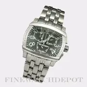 Authentic Techno Master Men's Stainless Steel Black Dial Watch TM2100