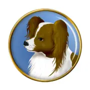 Papillon Dog Lapel Pin Badge