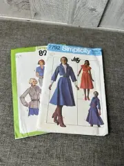 Simplicity Sewing Patterns Misses Size 10 Dresses Shirts 8252 & 7792 Uncut