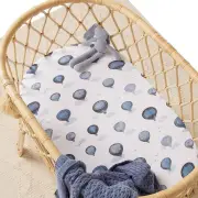 Organic Bassinet Sheet / Change Pad Cover - Cloud Chaser