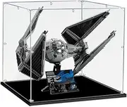 Acrylic Display Case for Lego 75382 Star Wars TIE Interceptor UCS Figure Storage Box Dust Proof Glue Free
