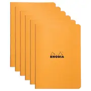 6x Rhodia A5 Cahier Notebook Office Stationery Writing Note Book Dot Grid Orange