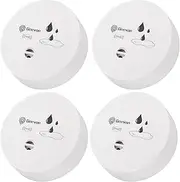 Geevon 4 Pack Water Leak Detectors, 100dB Water Sensor Alarms Flood Detector for Basements, Bathrooms, Laundry Rooms, Kitchens, Garages, and Attics, Water Alarms Battery-Operated (Battery Included)