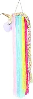 TOYANDONA Hair Clip Holder Unicorn Style Headband Organizer Wall Decor Yarn Tassels Vibrant Colors