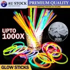 200-1000Pcs Mixed Colour Glow Sticks Bracelets Party Glowsticks Glow in the dark