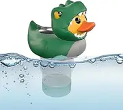 Ocastuted Duck Chlorine Tablet Floater, Cute Solar Chlorine Tablets Holder Floater, Chlorinator with Light Versatile Animal Float Decoration Device for Hotel Hot Tub Spa
