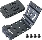 MEETOOT 2 Sets Multi Functional Waist Clip K Sheath Clip with Screws and Washers Universal for Camping DIY Holster Belt Clip Accessory Leather Case for Knife Sheath Gun Sheath Flashlight Sheath Black