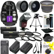 SONY ALPHA A6300 PREMIUM HD 40.5MM ACCESSORIES KIT LENSES TRIPOD BACKPACK FLASH