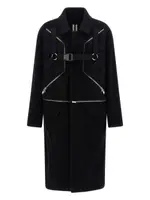 [Rick Owens] Rick Owens-Cappotto Blixa Jumbo Mac Con Zip-Uomo 48 IT