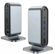12 in 1 Laptop Docking Station HUB USB-C HDMI 4K USB 3.0 VGA PD SD TF Adapter