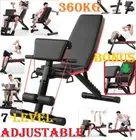 Adjustable Weight Abdominal Bench Sit-up Fitness Flat Gym Exercise Dumbbell 360K