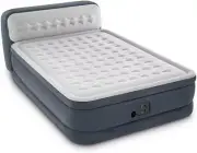Inflatable Air Mattress Dura-Beam Ultra Plush Pillow Top Bed Headboard - Intex