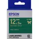 LK-4GKK EPSON 緞帶系列綠底金字標籤帶(寬度12mm) C53S654447 適用：LW200/220/400/500/600/700/900/1000P