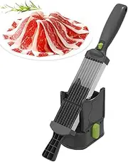 Meat Slicer Manual | shredded meat, diced meat, minced meat, manual fresh Jerky Slicer Meat Cutter, Thickness Adjustable Food Processor, Stainless Steel Cleaver for Cutting, Shredding, Dicing, Mincing