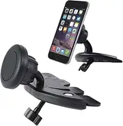 SHOWERORO Magnetic CD Slot Phone Mount for GPS Tablet Swivel Joint Car Holder Space Saving Design Black