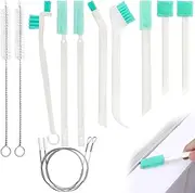 Small Cleaning Brush Tight Spaces, YuCool Deep Detail Crevice Brush Set, Micro Crevice Scrub Cleaner Tool for Bottle, Window, Door Track