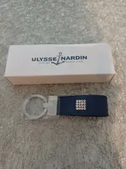 Authentic ULYSSE NARDIN blue Swarovski Cristal key ring