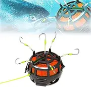 Reverse Bottom Bait Cage Fishing Hook, 6-Hook Block Baits Carp Feeder Rig, 360° Rotating Upside-Down Bait Cage Hooks, Compatible with Powder, Pellet, and Block Baits for Carp, Catfish, Tilapia