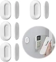 TV Remote Holder, 4pcs Magnetic Remote Control Holder, Soft Magnetic Silicone Remote Controller Holder with Strong Self-Adhesive Organizers for Back of Television, Fan, Air Conditioner (White)