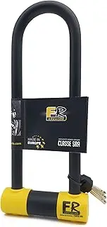 FR SECURITE FR85300 Motorcycle U Lock High Security Approved SRA, ø18mm/0.7in Hardened Steel Shackle Double Locking Anti-Scratch, Anti-Pick Lock, 85x300mm/3.34x11.8in Anti-Theft for Motorcycle Scooter