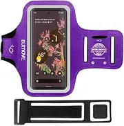 Pixel 4 XL/3a XL/3 XL/2 XL Armband, BUMOVE Gym Running Workouts Sports Phone Arm Band for Google Pixel 4XL, 3aXL, 3XL, 2XL with Key/Card Holder (Purple)