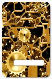 Stratocaster Tremolo Cover Custom Fender Graphical Guitar Back Plate Clockwork 1