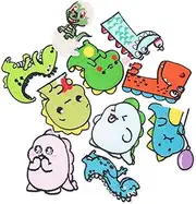 Beatifufu 10Pcs Lovely Dinosaur Embroidered Applique Patches for Clothing Bags and Hats Cartoon Patches for DIY Crafts and Repair Durable and Easy to Use