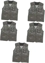 [Kisangel] Outdoor Vest Fly Fishing Vests for Men UK Journalists Vest Jacket Hiking Vest Cargo Vest Jacket Heavy Duty Vest Fishing Life Vest Hunting Vest Multi Pockets Vest Polyester Cotton