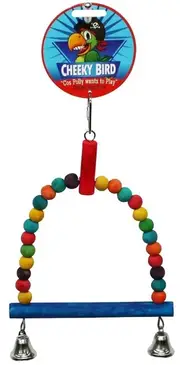 Cheeky Bird Small Wooden Bird Swing B0881