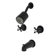 Kingston Brass KBX814.BX Metropolitan Tub and Shower Trim Package - Black