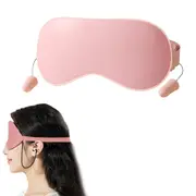 Soft Curved Sleep Eye Masks with Adjustable Strap Sleep Masks with Soft Foam Ear Plugs -Pink