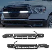WeiSen Recessed LED Grille Light Bar Kit w/2pcs 6in Slim Single Row Straight Light Bar Compatible with Dodge Ram 1500 2019-2024 (Drilling Required)